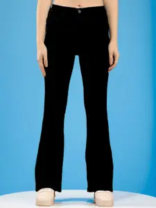 DressBerry Women Solid Vegas Bootcut High-Rise Stretchable Jeans