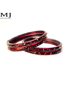 DMJ Maroon Brass  Bangle