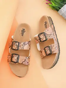 The Roadster Lifestyle Co. Women Printed Open Toe Flats