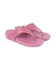 DRACKFOOT Women Self Design Thongs Flip Flops