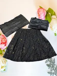 F Plus Fashion Girls Net Semi-Stitched Lehenga Choli