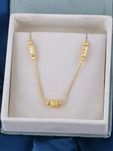 Sangria Gold-Plated Minimal Chian With Pendant