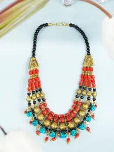 Bamboo Tree Jewels Brass Necklace