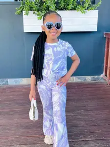 INCLUD Girls Printed Top with Trousers