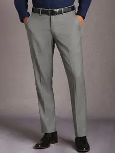 Louis Philippe Men Textured Slim Fit Trousers