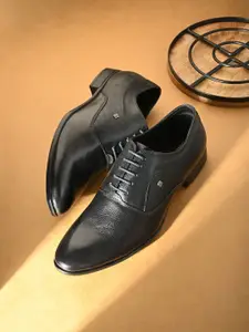 Valentino Men Textured Leather Formal Oxfords