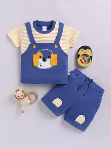 Moms Love Infant Boys Pure Cotton T-shirt with Shorts