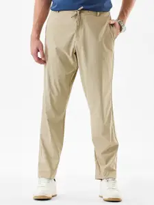Snitch Men Beige Mid-Rise Regular Fit Trouser