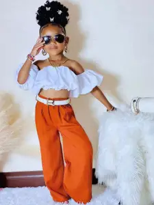 INCLUD Girls Off-Shoulder Top With Trousers