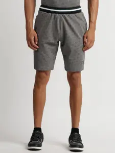 Reebok Men Brand Logo Printed Mid Rise Above Knee Length Sports Shorts