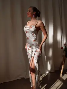 StyleCast Women Floral Print Bodycon Maxi Dress