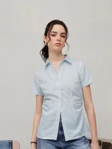 STREET 9 Classic Slim Fit Vertical Stripes Striped Cotton Casual Shirt