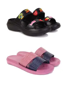 DRACKFOOT Women Pack Of 2 Flip Flops