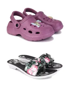 DRACKFOOT Women  Pack Of 2 Flip Flop