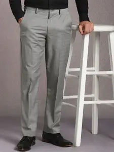 Louis Philippe Men Mid-Rise Slim Fit Trousers