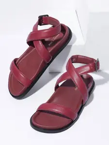 Kenneth Cole Leather Women Open Toe Flats