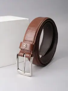 Louis Philippe Men Textured Leather Belt