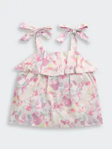 Tiny Girls Floral Printed Shoulder Straps Top