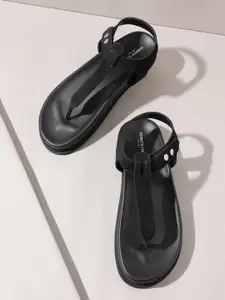 Kenneth Cole Women Open Toe Flats With Suede Finish