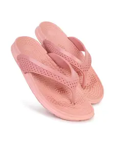 PENNEN Women Peach EVA Thong Flip-Flops