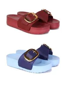 DRACKFOOT Women Pack Of 2 Sliders