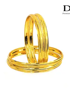 DMJ Gold Brass Gold-Plated Bangle
