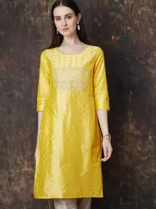 Melange by Lifestyle Women Ethnic Motifs Embroidered Thread Work Kurta