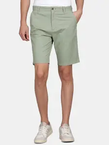 t-base Men Solid Mid-Rise Chino Regular Fit Shorts