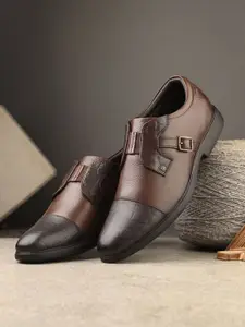 Valentino Men Textured  Leather Slip-on Formal Shoes