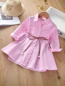 INCLUD Girls Striped Shirt Dress