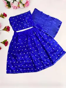 F Plus Fashion Girls Pink Net Semi-Stitched Lehenga Choli