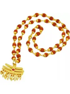 Iga collection Rudraksha Mahakal Pendant Set Gold-plated Plated Stainless Steel Necklace