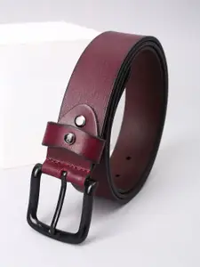 Peter England Men Textured Leather Belt
