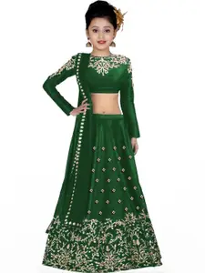 F Plus Fashion Girls Satin Semi-Stitched Lehenga Choli
