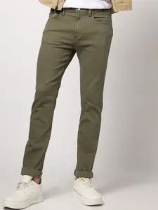 GAP Men Skinny Fit Mid-Rise Olive Jeans