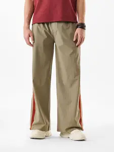 Snitch Men Relaxed Fit Mid Rise Track Pants