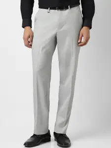 Van Heusen Men Regular Fit Textured Formal Trousers