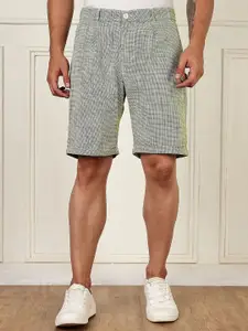 Thomas Scott Men Checked Linen Shorts