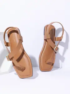 Kenneth Cole Leather Women Open Toe Flats