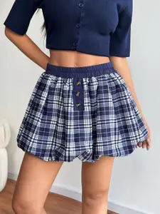 StyleCast x Revolte Checked Balloon Mini Skirt