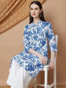 Melange by Lifestyle Women Cotton  Floral Printed Thread Work Kurta