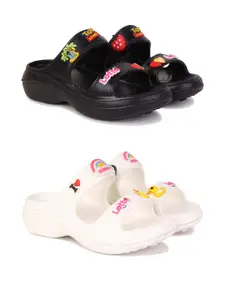 DRACKFOOT Women Pack Of 2 Flip-Flops