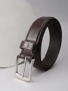 Louis Philippe Men Textured Leather Belt