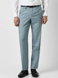 Van Heusen Men Textured Regular Fit Formal Trousers