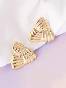 VOGUE PANASH Stainless Steel 18K Gold-Plated Contemporary Studs