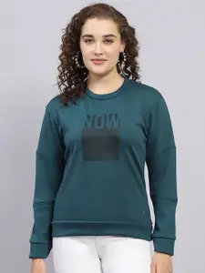 Monte Carlo Women Printed Ribbed Sweatshirt