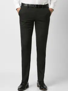 Peter England Men Slim Fit Mid-Rise Formal Trousers