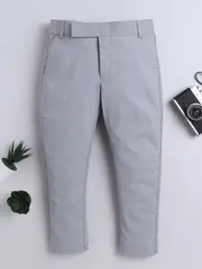 BAATCHEET Boys Relaxed Mid-Rise Cotton Formal Trousers