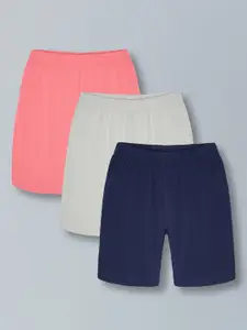 PLUM TREE Girls Pack of 3 Regular Fit Outdoor Shorts
