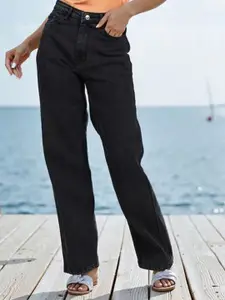 RIVI Women Comfort Boyfriend Fit High-Rise Stretchable Jeans